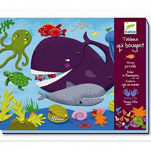 Набор для творчества с кнопками – Зверюшки, 4 картинки (Djeco, 08970k)